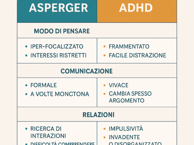 Differenze tra Asperger e ADHD negli adulti